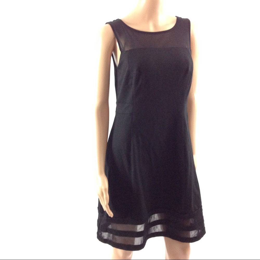 INC Women Dress Black Sleeveless Fit and Flare M